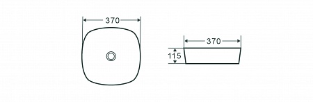 Раковина накладная Terminus Классик 370х370х115 Зеленогорск - фото 3