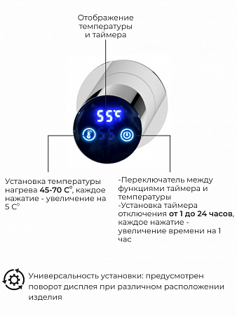 Рондо П2 350х760 электро Полотенцесушитель TERMINUS Нержавеющая сталь Зеленогорск - фото 5